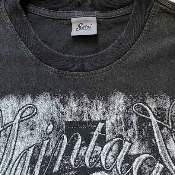 Saint Michael Short Sleeved Summer Washed Distressed T Shirt - Picture 4 of 6